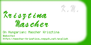 krisztina mascher business card